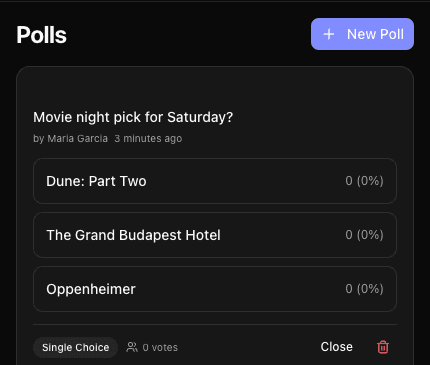 Flat polls for group decisions